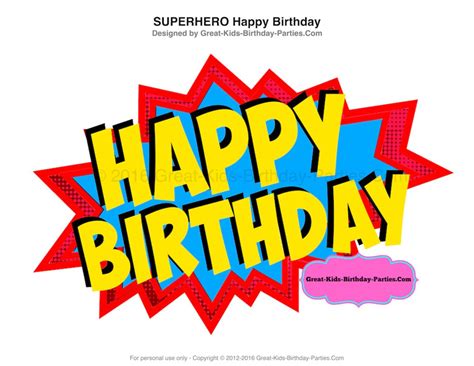 Superhero Happy Birthday Sign Superhero Printables Superhero Party