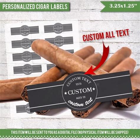Cigar Labels Personalized Birthday Cigar Band Vintage Aged To Etsy