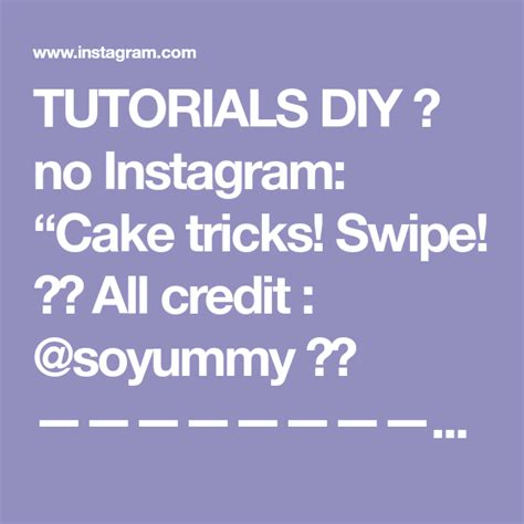 Tutorials Diy 💞 No Instagram “cake Tricks Swipe 👉👉 All Credit