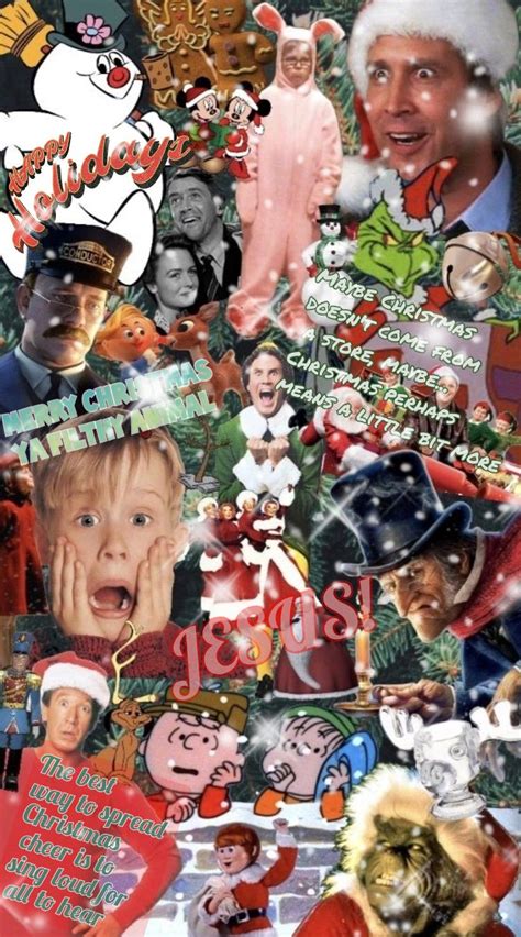Christmas Movie Collage Wallpaper Artofit