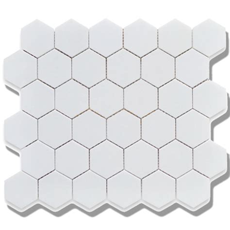Cc Mosaics Matte Hexagon White 2 Mosaic On 12x12 Sheet Tiles Direct