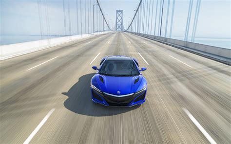 Wallpaper Bridge Sports Car Motion Blur Racing Acura Nsx Driving