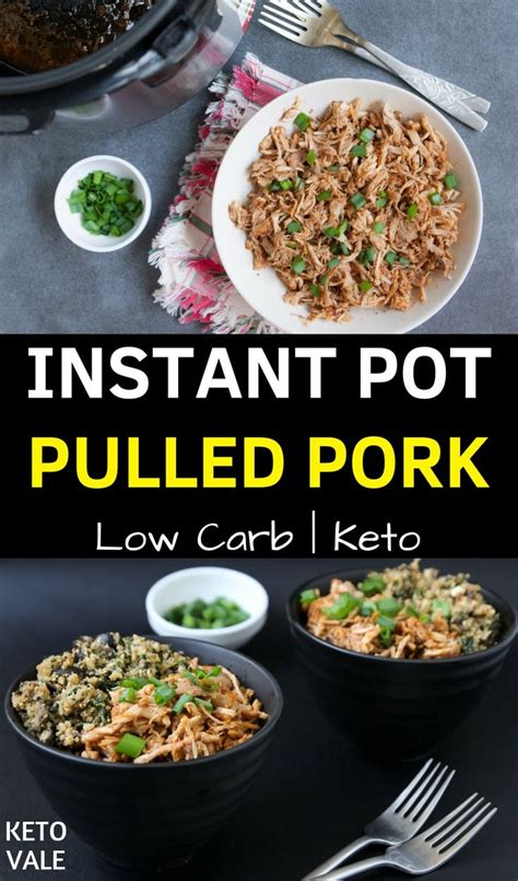 This pork shoulder is perfectly seasoned and it comes out so tender! Easy and Delicious Instant Pot Pulled Pork Low Carb Recipe