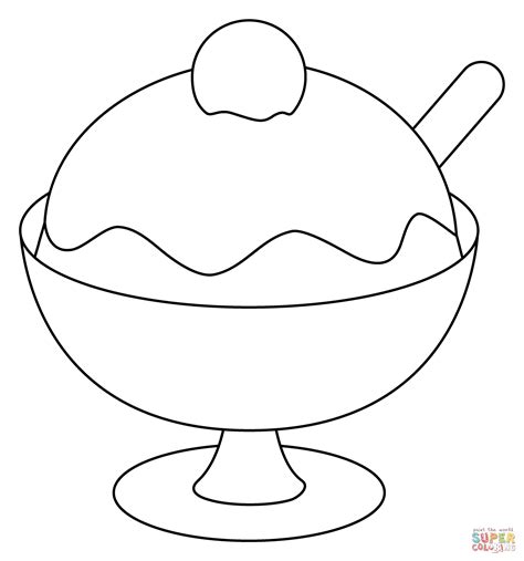 Shaved Ice Emoji Coloring Page Free Printable Coloring Pages