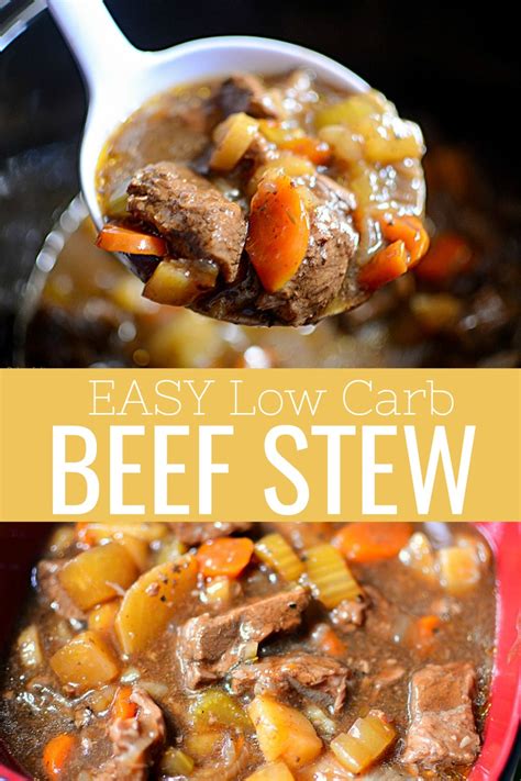 As much as i love a big plate of spaghetti with a simple venison sauce, substituting roasted spaghetti squash for the pasta isn't a terrible trade off. EASY Crockpot Low Carb Beef Stew Recipe - Sober Julie