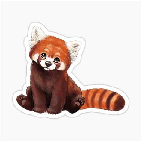 Cute Red Panda Sticker By Elisemartinson Redbubble