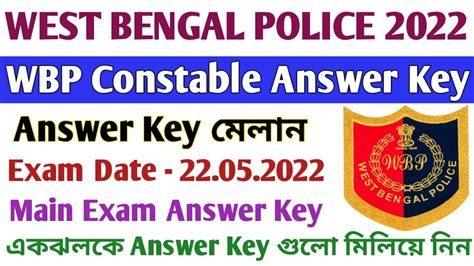 Wbp Constable Answer Key Wbp Constable Main Exam Answer Key Wbp