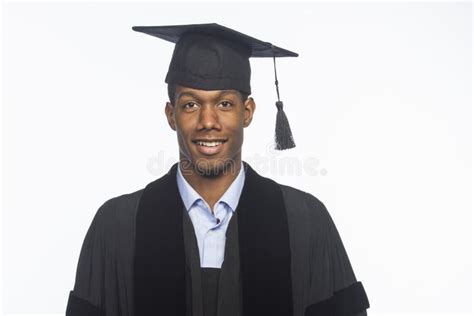 Young African American College Graduate Horizontal Stock Image Image