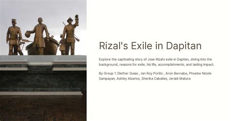 Rizal S Exile In Dapitan