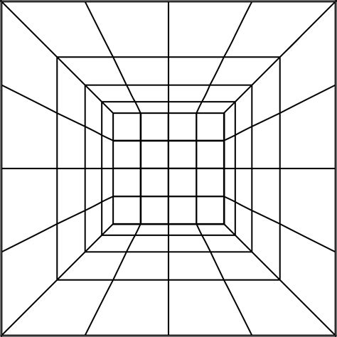 Clipart 4x4 Perspective Grid
