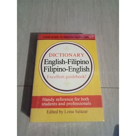 Dictionary English Filipino Filipino English Salazar Shopee Philippines