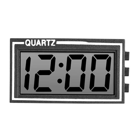 1pcs Black Digital Lcd Table Car Clock Dashboard Desk Date Time