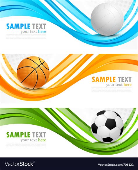 Set Of Sport Banners Royalty Free Vector Image