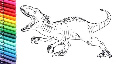 Coloring Page Of Indominus Rex - Printable Coloring