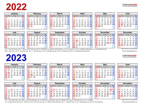 Word Printable Calendar 2022 Free Letter Templates