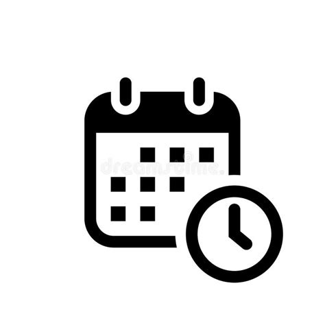 Date Time Icon Vector In Trendy Style Calendar And Clock Concept Stock