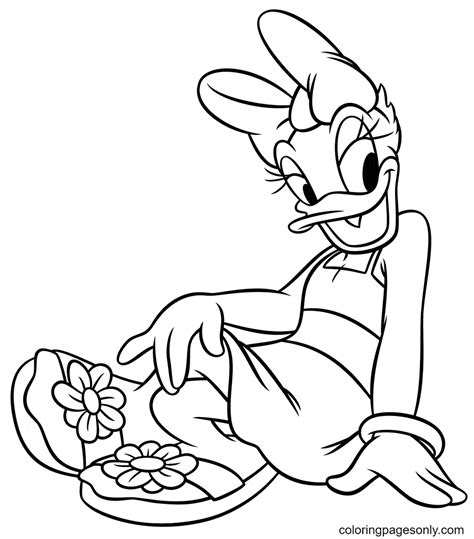 Racer Daisy Duck Coloring Pages Daisy Duck Coloring Pages P Ginas