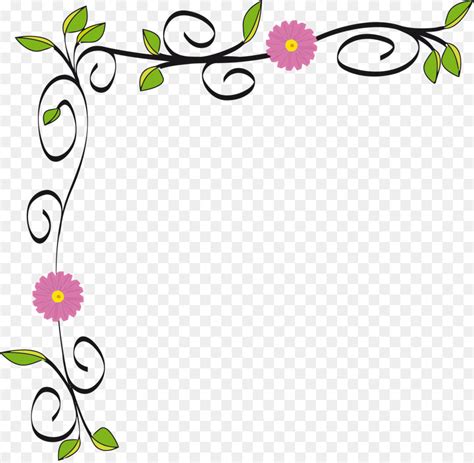 Pink Flower Borders Png Download Free Transparent Border Flowers Png Download