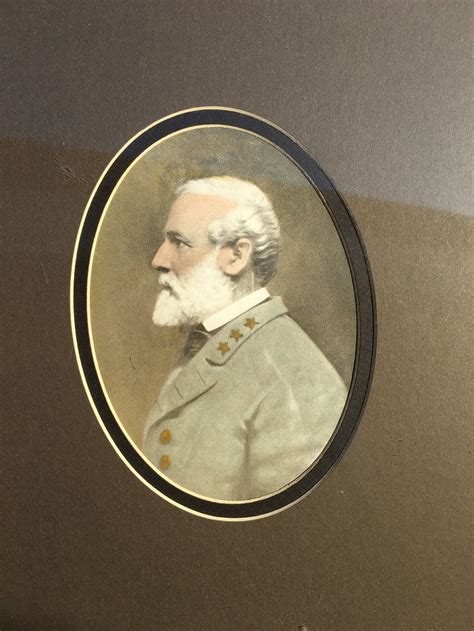 General Robert E Lee Engraving From Photo Civil War Art Rare