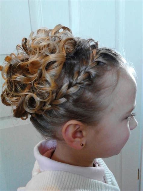 Cute Updo Simple Wrap Around Braid With The Middle All Curled And