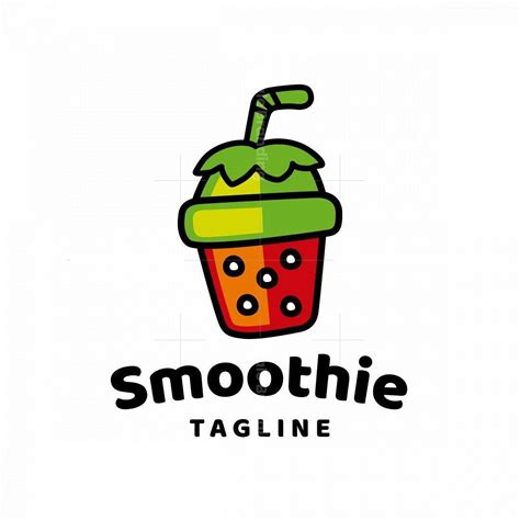 Nice Colorful Strawberry Smoothie Takeaway Cup Logo For Sale A Great
