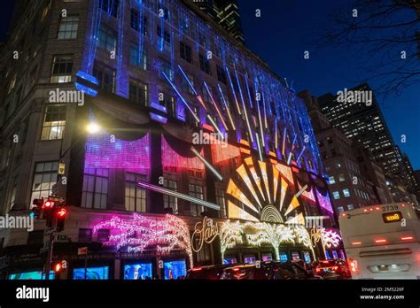 Saks Fifth Avenue Flagship Store Is Decorated For The Holiday Season New York City Usa 2022