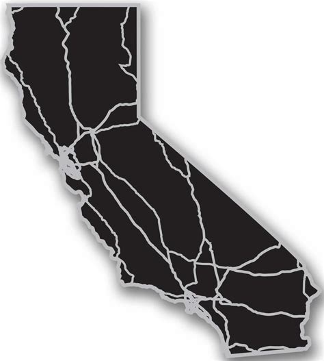Modern Crowd Inc California Acrylic Cutout State Map Ca Bk