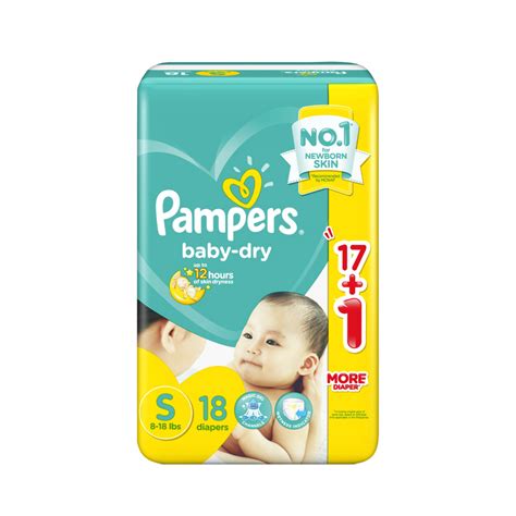 Pampers Baby Dry Diapers Small 18s