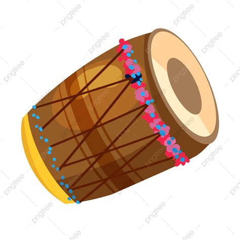 Traditional Drums White Transparent Indian Traditional Drum Decoration