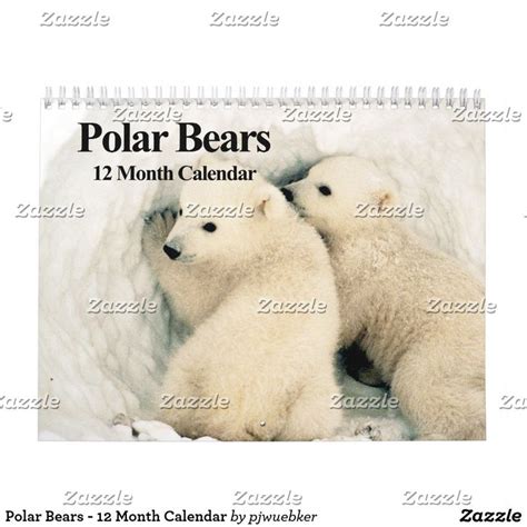 Polar Bears 12 Month Calendar Polar Bear 12 Month