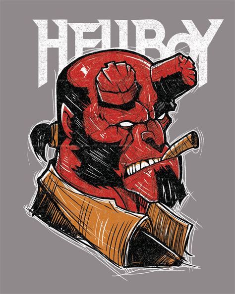 Hellboy Fanart Abstract Pencil Drawings Dark Art Drawings Art
