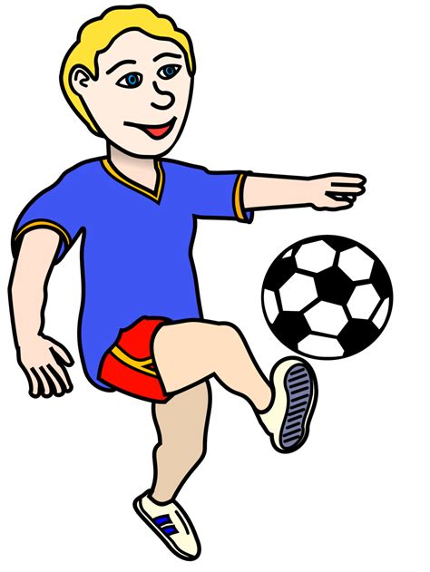 Public Domain Clip Art Image Soccer Playing Boy Coloured Id
