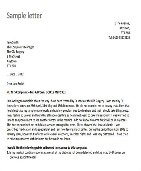 33 Complaint Letter Formats Doc Pdf