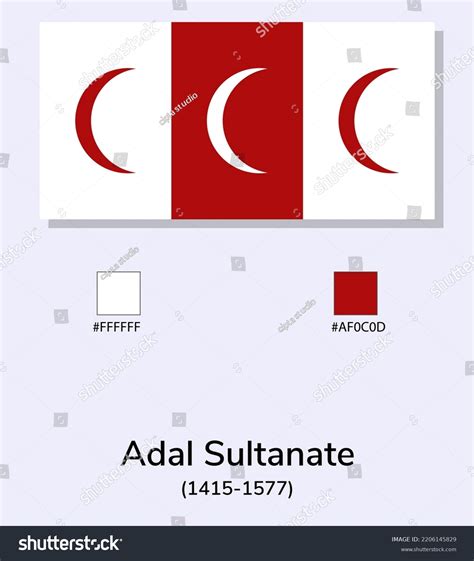 Vector Illustration Adal Sultanate 14151577 Flag Stock Vector Royalty