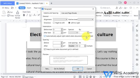 How To Adjust Line Spacing Of The Text Wps Office Academy