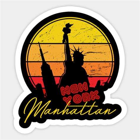 Manhattan New York Manhattan Sticker Teepublic