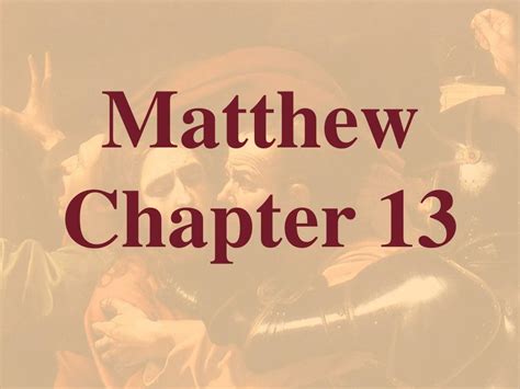 Ppt Matthew Chapter 13 Powerpoint Presentation Free Download Id