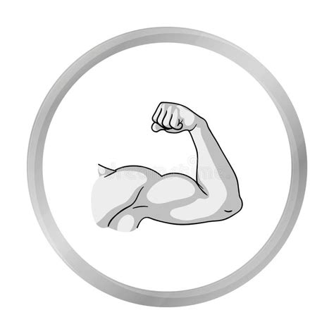 Biceps Icon In Black Style Isolated On White Background Sport And