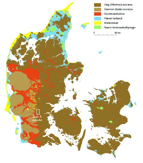 Danmarkip nâlagauvfia, kingdom of denmark, kongaríkidh danmark, kongeriget danmark. Figur 6. Fordeling af Landskabstyper i Danmark (Bornholm ...