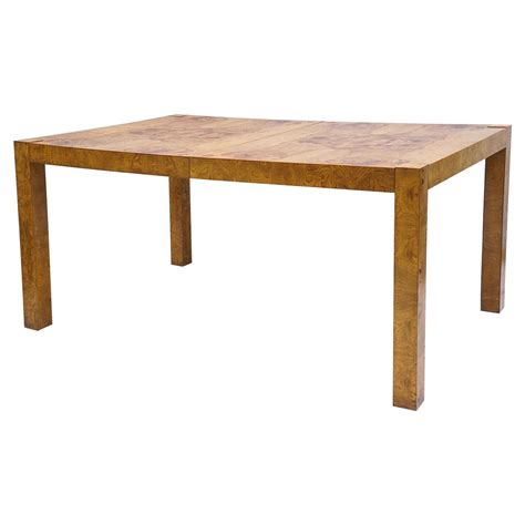 mid century modern lane burl wood parsons dining table by milo baughman burled wood dining