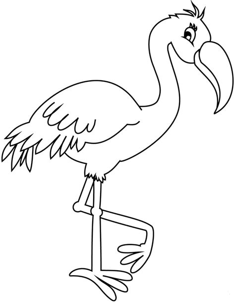 Imagen Hd Flamingo Para Colorear Imprimir E Dibujar Coloringonlycom