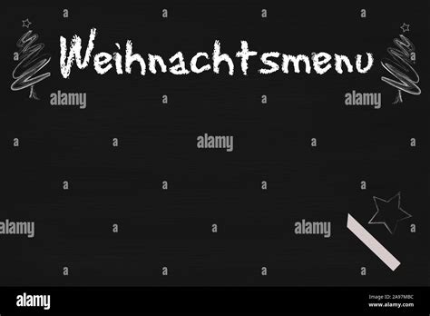 Chalk table Christmas menu on white background Stock Photo - Alamy