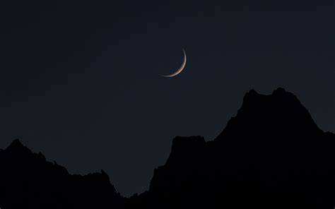 Download Wallpaper 3840x2400 Moon Mountains Night Sky Full Moon