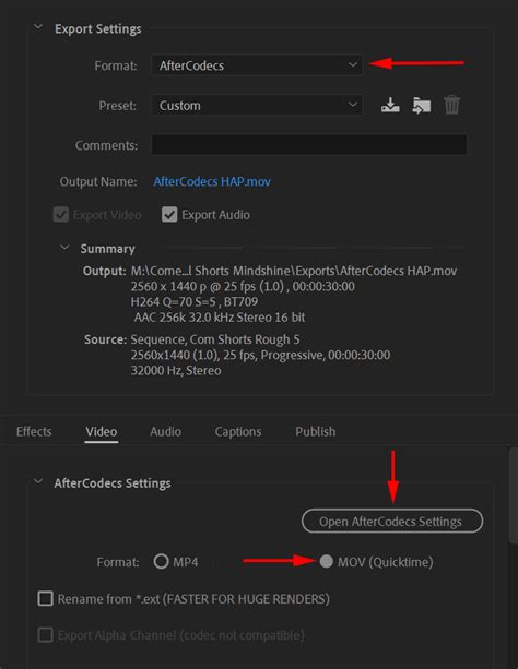 Export quicktime files in adobe premiere. How to Export H264 in .MOV QuickTime from Adobe Premiere ...