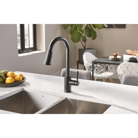 Shop for kitchen faucets at the home depot. MOEN Indi Single-Handle Pull-Down Sprayer Kitchen Faucet ...