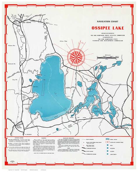 Ossipee Lake Nh Lakes New Hampshire 1958 Old Map Custom Print