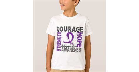 Strength Courage Hope Alzheimers Disease T Shirt
