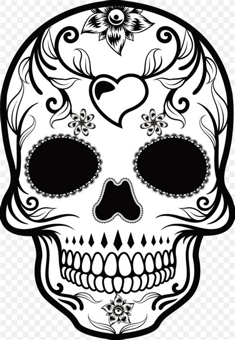 Calavera Mexican Cuisine Skull Day Of The Dead Png 961x1395px