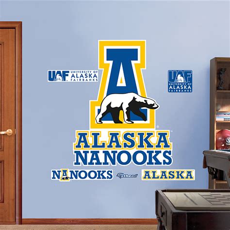 Alaska Nanooks Logo Wall Decal Shop Fathead For Alaska Fairbanks