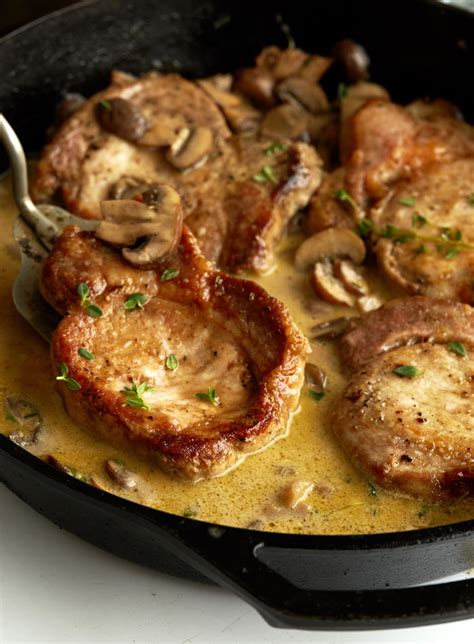 Recipe 30 Minute Creamy Garlic Mushroom Pork Chops Kitchn